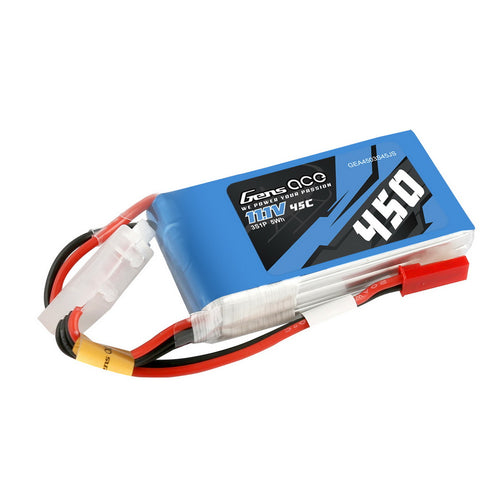 Buddy RC Gens Ace 450mAh 11.1V 45C 3S1P Lipo Battery Pack With JST-SYP Plug