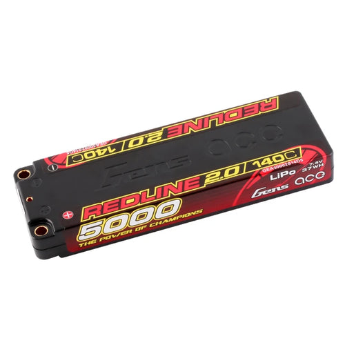Buddy RC Gens ace 5000mAh 2S 140C 7.4V Lipo Battery | 5.0mm bullet | Redline 2.0