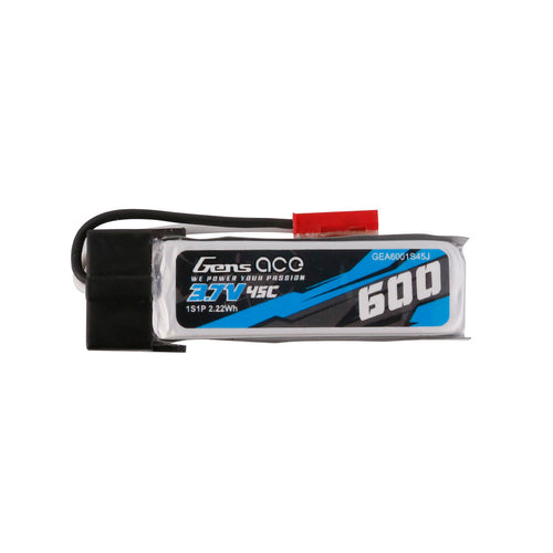 Buddy RC Gens ace 600mAh 1S 45C 3.7V Lipo Battery Pack with JST-SYP Plug