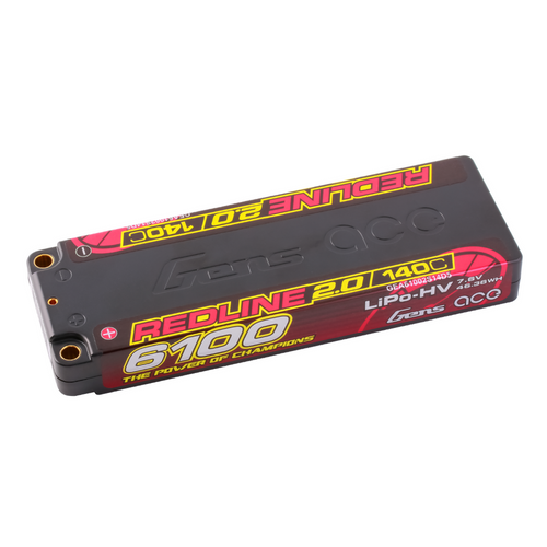 Buddy RC Gens Ace 6100mAh 2S1P 140C 7.6V HardCase HV Redline 2.0 Series Lipo Battery