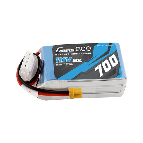 Buddy RC Gens ace 700mAh 11.1V 60C 3S1P Lipo Battery Pack with XT30 Plug