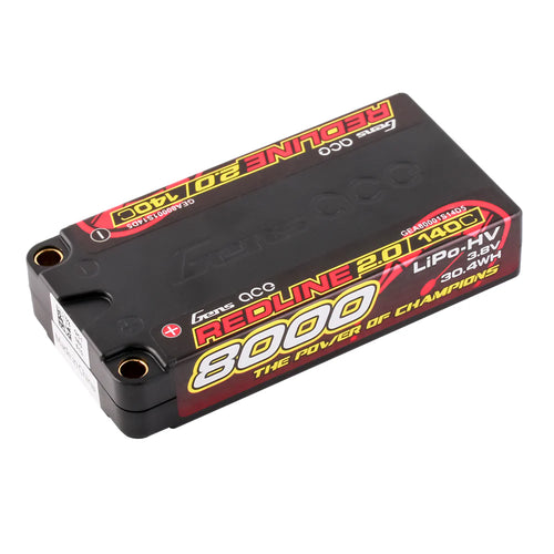 Buddy RC Gens ace 8000mAh 1S 3.8V 140C HardCase 65# Redline 2.0 Series Lipo Battery with 5.0mm bullet