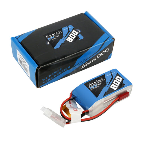 Buddy RC Gens Ace 800mAh 11.1V 45C 3S1P Lipo Battery Pack With JST-SYP Plug