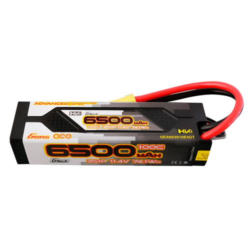 Buddy RC Gens ace 6500mAh 3S 11.4V 100C G-Tech Advanced HardCase Lipo Battery Pack 60# with EC5 Plug