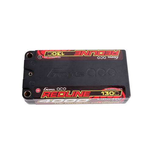 Buddy RC Gens Ace Redline Series 4000mAh 7.6V 130C 2S1P HardCase 65# HV Lipo Battery With 5.0mm Bullet LCG