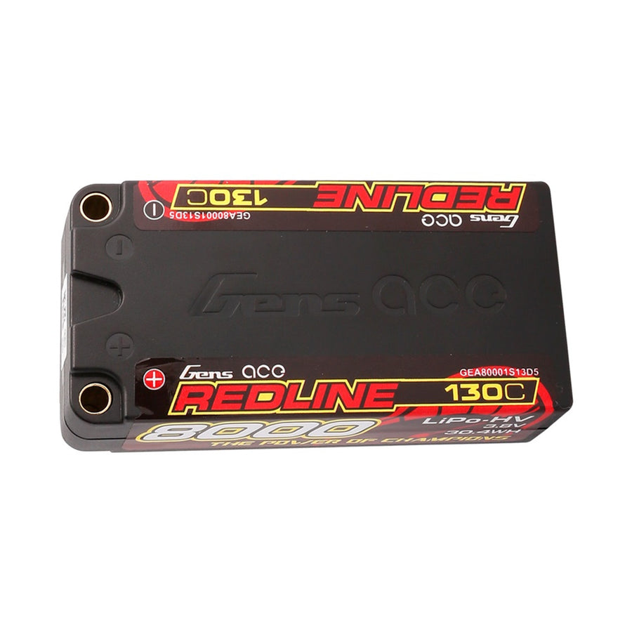 Buddy RC Gens ace Redline Series 8000mAh 3.8V 130C 1S2P HardCase 65# HV Lipo Battery with 5.0mm bullet LCG