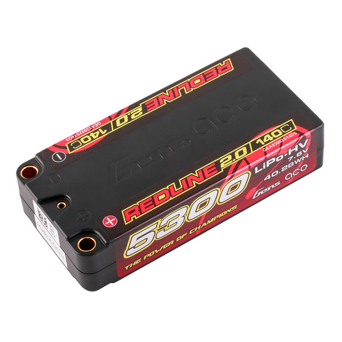 Buddy RC Gens Ace 5300mAh 7.6V 140C 2S2P HardCase #64 HV Shorty Redline 2.0 Series Lipo Battery