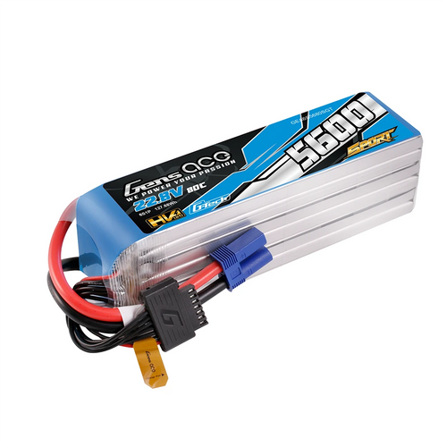 Buddy RC Gens ace Sport G-Tech HV 5600mAh 6S1P 80C 22.8V Lipo Battery Pack with EC5 Plug