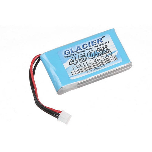 Buddy RC Glacier 25C 450mAh 2S 7.4V LiPo Battery with JST-PH Connector for Blade 130X