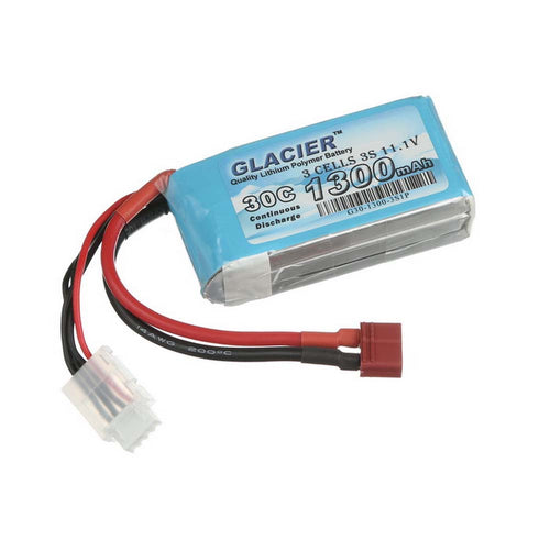 Buddy RC Glacier 30C 1300mAh 3S 11.1V LiPo Battery with T Plug