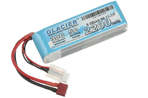 Buddy RC Glacier 30C 2200mAh 3S 11.1V LiPo Battery with T Plug