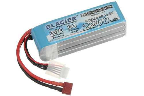Buddy RC Glacier 30C 2200mAh 4S 14.8V LiPo Battery with T Plug
