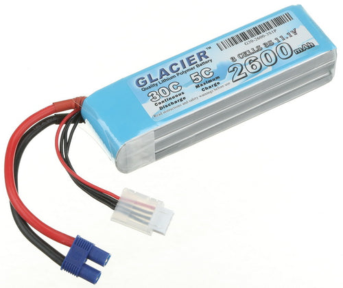 Buddy RC Glacier 30C 2600mAh 3S 11.1V LiPo Battery with EC3 Connector