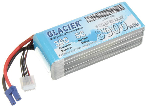 Buddy RC Glacier 30C 8000mAh 6S 22.2V LiPo Battery