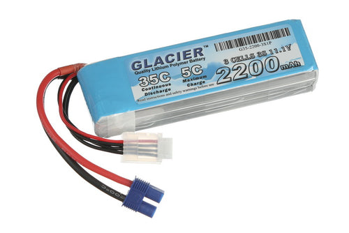 Buddy RC Glacier 35C 2200mAh 3S 11.1V LiPo Battery with EC3 Connector