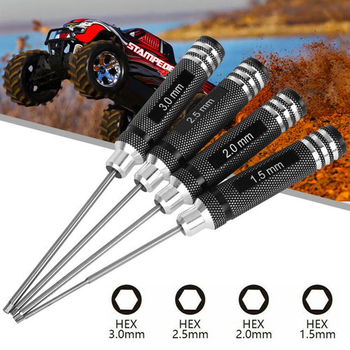 Buddy RC Hex Screwdriver 1.5 2.0 2.5 3.0mm RC Model Screwdriver Tool Kits 4pcs