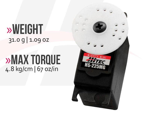 Buddy RC HiTec HS-225MG Mini Analog Metal Gear Servo