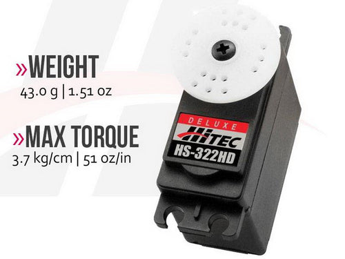 Buddy RC Hitec HS-322HD Standard Heavy Duty Servo