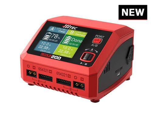 Buddy RC Hitec RDX2 200 AC/DC 200W 10A 6S Dual Port Battery Charger
