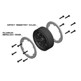 Buddy RC Incision 1.9 KMC KM233 Hex Molded Beadlock Wheel Set, view 3