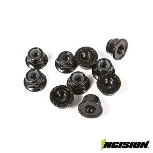 Buddy RC Incision 4mm Flanged Wheel Lock Nuts (10)