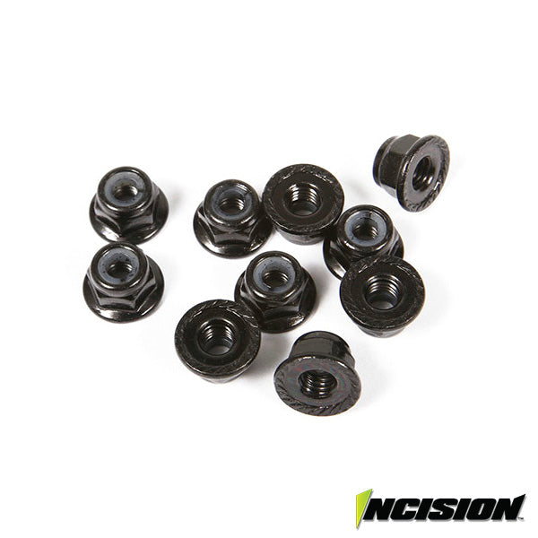 Buddy RC Incision 4mm Flanged Wheel Lock Nuts (10)