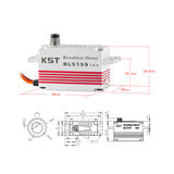 Buddy RC KST BLS159 V8.0 Low Profile Brushless HV Digital Servo 15kg.cm 0.11sec/60degree for RC Car Buggy, view 5