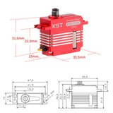 Buddy RC KST X15-755X Digital Metal Gear Coreless Servo 10.2kg.cm 0.04sec for RC Helicopters, view 3