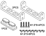 Buddy RC OMP Hobby Landing Skids Mounts set for M2 Explore and M2 V2 Helicopters OSHM2093, view 2