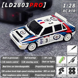 Buddy RC LDRC 2803PRO 1/28 Mini RC Drift Car GTR 2.4GHz 4WD RTR with Gyro and 4PCS Drift Tires Racing Radio Control Cars (White), view 4