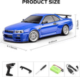 Buddy RC Blue LdRC A99 1/18 Rwd RC Car Drift Car Remote Control Racing Vehicles Model Lights, view 3