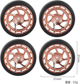 Buddy RC LDRC Drift Copper Wheel and Tires, view 2