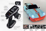 Buddy RC LDRC Posche 911 RC Drift Car 1/18 RWD Drifting with Extra Metal Tires & Wheel Hex Hub RC Cars for Adult with Alloy Car Shell 2.4Ghz Remote Control with Gyro Blue, view 4