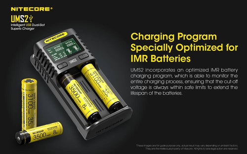 Buddy RC Nitecore UMS2 Dual-Slot USB Fast Charger for 18650 21700 batteries