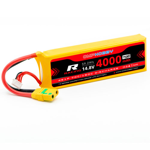 Buddy RC OMPHOBBY 4s LiPo Battery 70C 14.8V 4000mAh w/XT90 Connector
