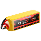 Buddy RC OMPHOBBY 6s LiPo Battery 70C 22.2V 5100mAh w/AX150 Connector, view 2