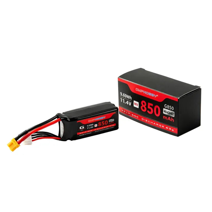 Buddy RC OMPHOBBY M2 V3 PRO & M2 V3 SPORT 11.4V 3S 850mAh 60C HV LiPo Battery OSHM2514