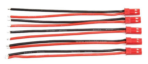 Buddy RC JST Pigtail Female Connectors for Battery 5 Pieces