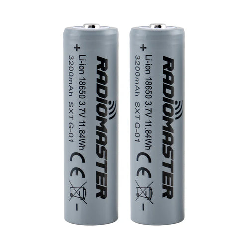 Buddy RC RadioMaster 18650 3200mAh 3.7V Battery (2pcs) for TX16S / Boxer / TX12/ Pocket / MT12 Radios