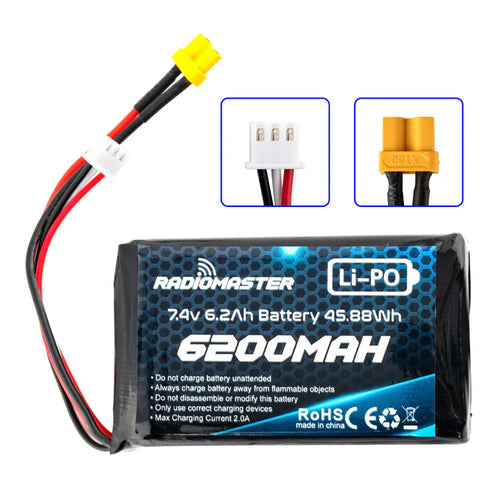 Buddy RC RadioMaster 2S 7.4V 6200mAh Lipo Battery
