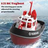 Buddy RC RC Boat, 1/72 RC Tugboat for Pools and Lakes, 2.4Ghz High-Speed Remote Control Boat with LED Lights and Low Battery Alarm, view 2
