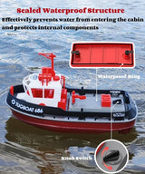 Buddy RC RC Boat, 1/72 RC Tugboat for Pools and Lakes, 2.4Ghz High-Speed Remote Control Boat with LED Lights and Low Battery Alarm, view 4