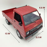 Buddy RC Red RC Kei Truck WPL D12 RC Car 1/10 Scale RC Drift Car Remote Control Kei Truck RTR 2.4G RWD 280 Motor Proportional Throttle Steering Dual Rate Carry Pickup, view 5