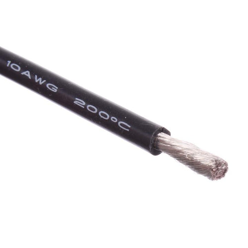 Buddy RC 10 AWG Bulk Roll Silicone Wire Priced for Per Foot - Black