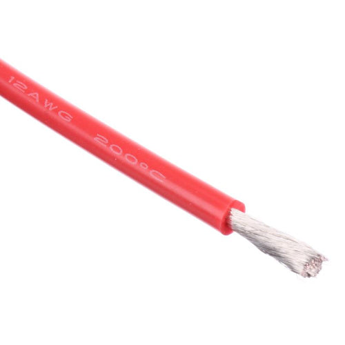 Buddy RC 12 AWG Bulk Roll Silicone Wire Priced for Per Foot - Red