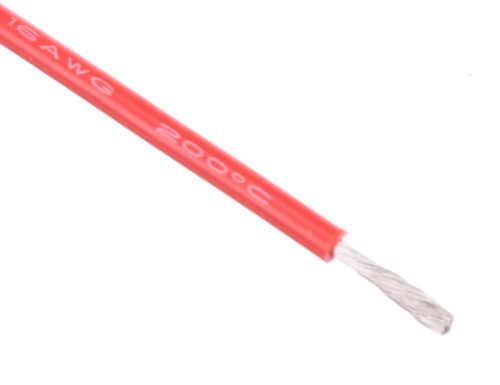 Buddy RC 16 AWG Bulk Roll Silicone Wire Priced for Per Foot - Red