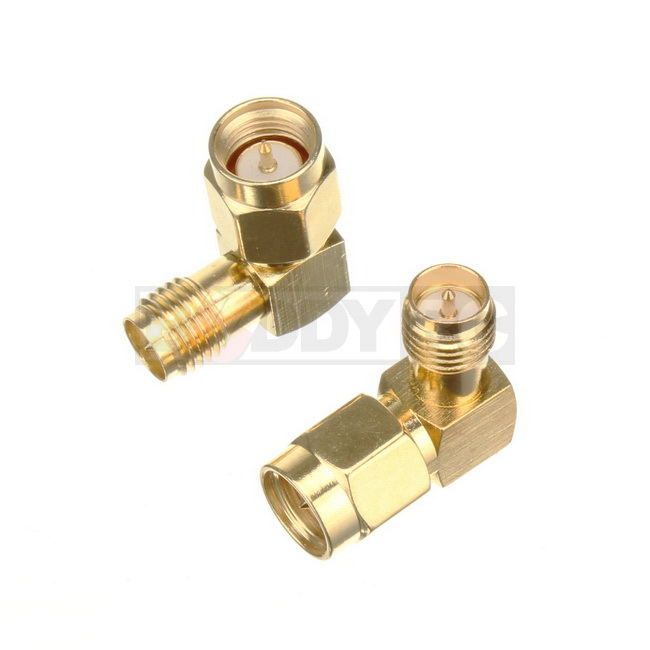 Buddy RC Right Angle SMA Male to RP-SMA Female Adapter