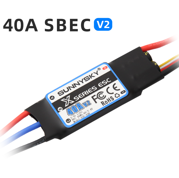 Buddy RC SunnySky X Series ESC 40A 2-4S Airplane SBEC V2