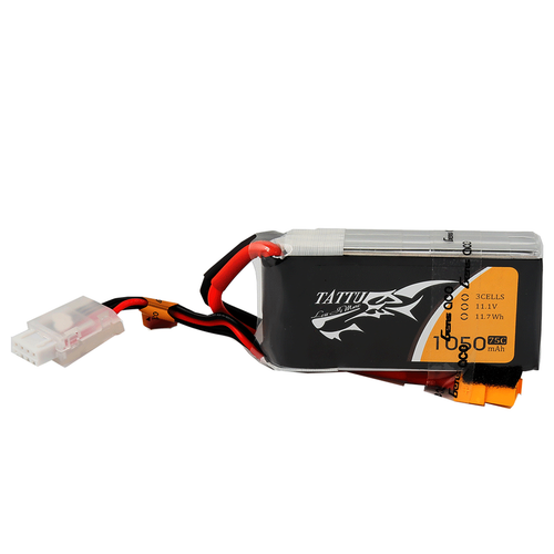 Buddy RC Tattu 1050mAh 11.1V 75C 3S1P Lipo Battery Pack with XT60 plug