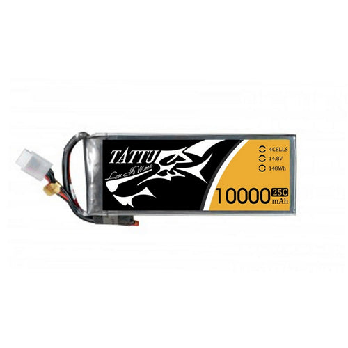 Buddy RC Tattu 14.8V 25C 4S 10000mAh Lipo Battery Pack Without Plug